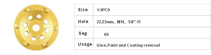 JD6-2-3 PCD Cup Wheel