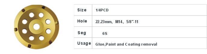 JD6-2-6 PCD Cup Wheel