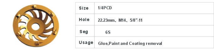 JD6-2-8 PCD Cup Wheel