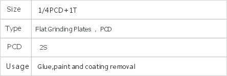 JD6-1-8 PCD Grinding Plates