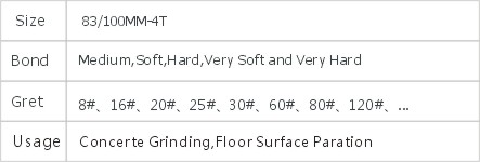 JD4-1-3 Metal Bond Grinding Disc