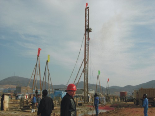 大连大洋船泊修船基地高喷施工效果
