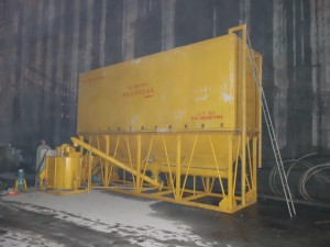 卧式水泥罐成品及工地使用效果展示
