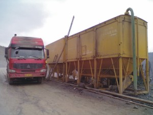 卧式水泥罐成品及工地使用效果展示
